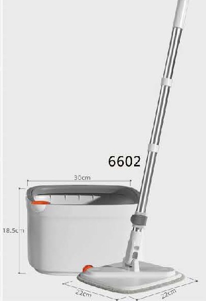 Spin Mop Bucket Set with Flat Mop — ITEM.NO 6602 wholesale household plastic product