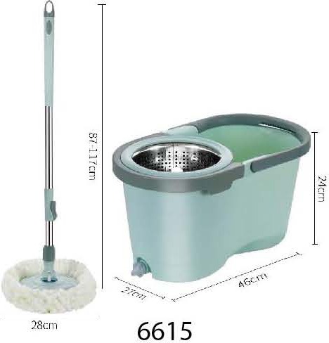 Dual-Bucket Spin Mop — ITEM.NO 6615 wholesale household plastic product